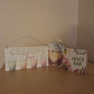 NWT Block Sign Hanging Home Decor Set